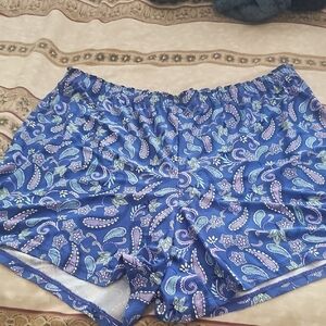 Alfani Blue Paisley Women's Sleep Shorts